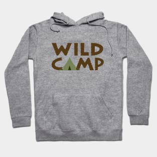 WILD CAMP Typography+Tent Illustration Hoodie